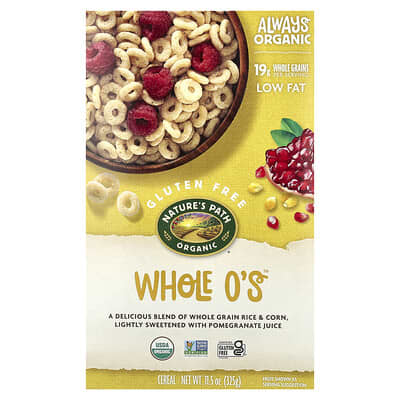 Органические цельнозерновые хлопья Whole O's™, 11.5 oz (325 g)