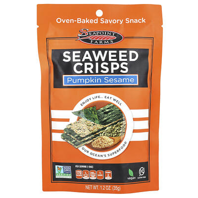 Seaweed Crisps, Pumpkin Sesame, 1.2 oz (35 g)