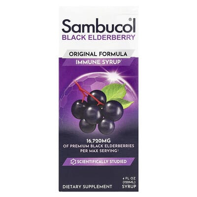 Black Elderberry Immune Syrup, Original Formula, 4 fl oz (120 ml)