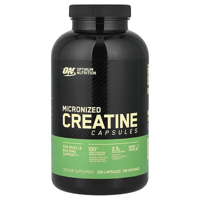Micronized Creatine Capsules, 200 Capsules (1.25 g per Capsule )