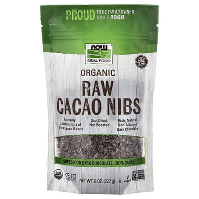 Organic Raw Cacao Nibs, 8 oz (227 g)