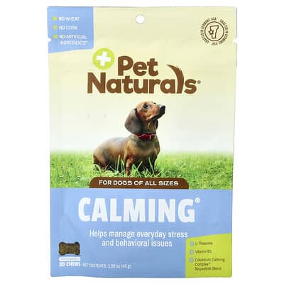 Calming®, для собак, для всех размеров, 30 жевательных таблеток, 1.59 oz (45 g)