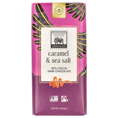Темный шоколад Caramel & Sea Salt 60% Cocoa 3 oz (85 g)