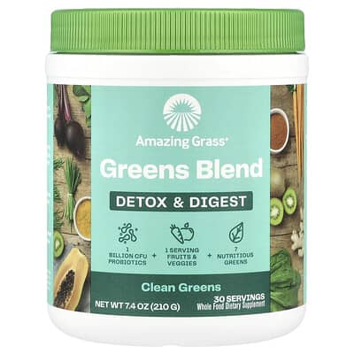 Greens Blend, Detox & Digest, Clean Greens, 7.4 oz (210 g)
