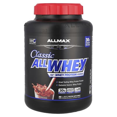 CLASSIC ALLWHEY®, 100% Whey Protein Source, Chocolate, 5 lbs (2.27 kg)