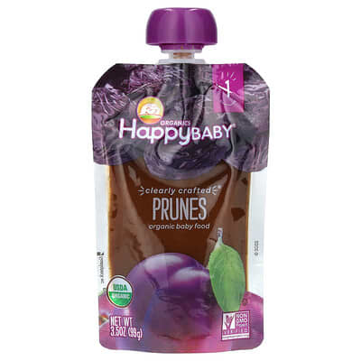 Happy Baby®, органическое детское питание, стадия 1, чернослив, 3.5 oz (99 g)