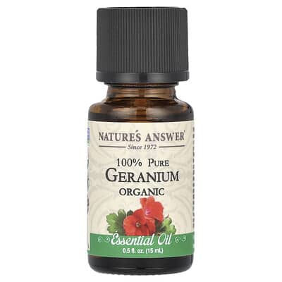 100% Pure Organic Essential Oil, Geranium, 0.5 fl oz (15 ml)