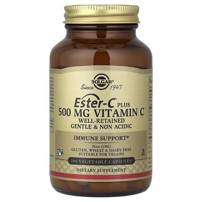 Ester-C® Plus, витамин C, 500 mg, 100 растительных капсул