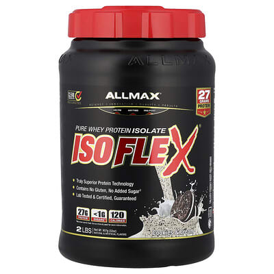 ISOFLEX®, Изолят сывороточного протеина, Cookies & Cream, 2 lbs (907 g)