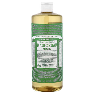 Магическое мыло Pure-Castile 18-in-1, миндаль, 32 fl oz (946 ml)