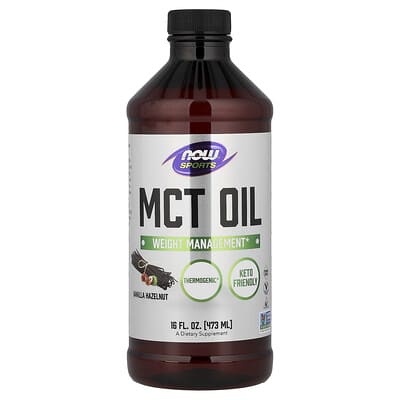 Sports, MCT Oil, Vanilla Hazelnut, 16 fl oz (473 ml)