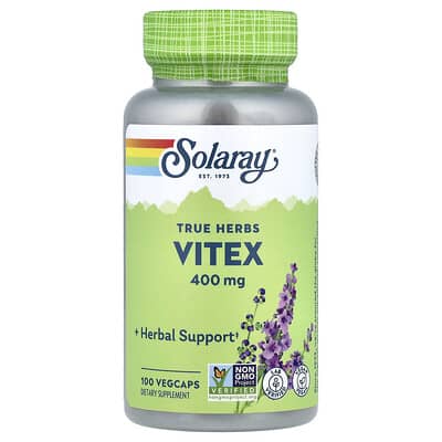 True Herbs, Vitex, 400 mg, 100 вегетарианских капсул