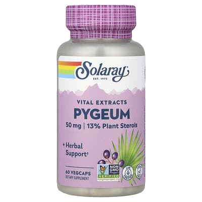 Vital Extracts, Pygeum, 50 mg, 60 вегетарианских капсул