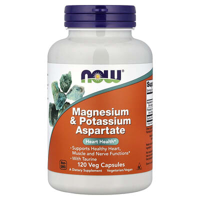 Magnesium & Potassium Aspartate With Taurine, 120 Veg Capsules