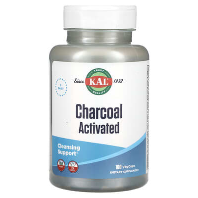 Charcoal Activated, 100 VegCaps (250 mg per Capsule)
