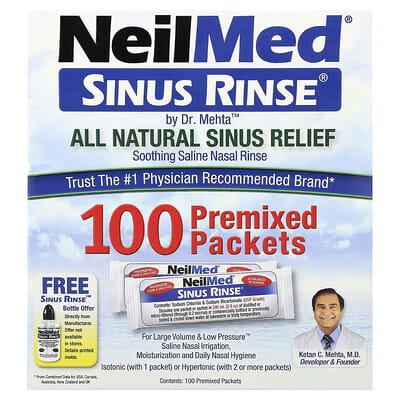 Sinus Rinse®, All Natural Sinus Relief, 100 Premixed Packets