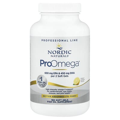 ProOmega®, Lemon, 180 Soft Gels (640 mg per Soft Gel)