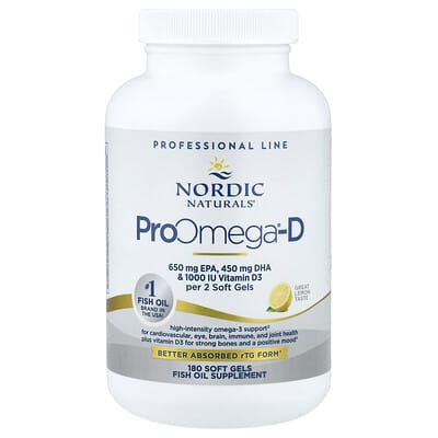 ProOmega®-D, Great Lemon, 180 Soft Gels
