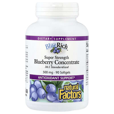 BlueRich®, Super Strength Blueberry Concentrate, 500 mg, 90 Softgels
