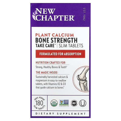 Plant Calcium, Bone Strength Take Care™, 180 Vegan Slim Tablets