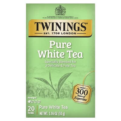 Pure White Tea, 20 Tea Bags, 1.06 oz (30 g)