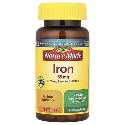 Iron, 65 mg, 180 Tablets