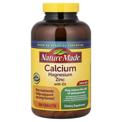 Calcium Magnesium Zinc with Vitamin D3, 300 Tablets