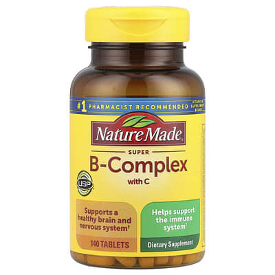 Super B-Complex с витамином C, 140 таблеток