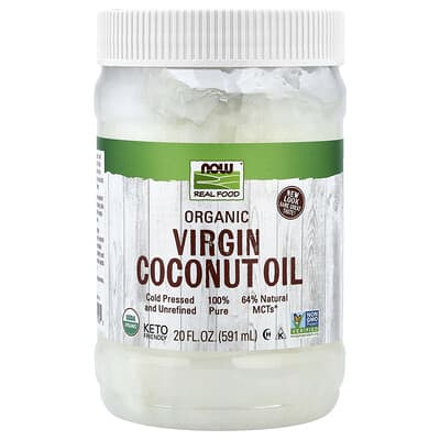 Органическое девственное кокосовое масло, 20 fl oz (591 ml)