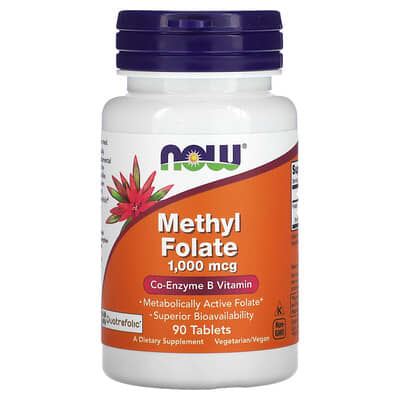 Methyl Folate, 1,000 mcg, 90 Tablets