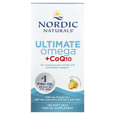 Ultimate Omega® + CoQ10, лимон, 120 мягких капсул