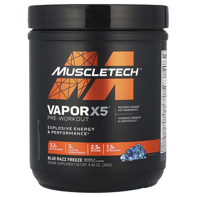 VaporX5®, Pre-Workout, Blue Razz Freeze, 9.4 oz (266 g)