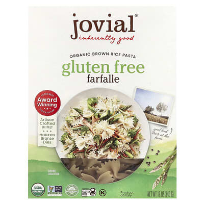 Organic Brown Rice Pasta, Farfalle, 12 oz (340 g)
