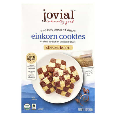 Organic Einkorn Cookies, Checkerboard, 8.8 oz (250 g)