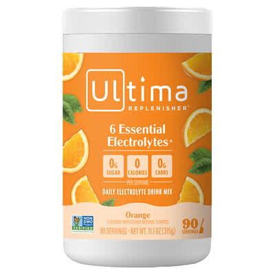 6 Essential Electrolytes, смесь для приготовления напитка с электролитами, Orange, 11.1 oz (315 g)