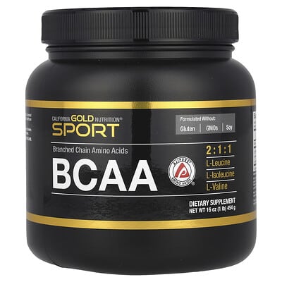 Sport, BCAA Powder, AjiPure®, Branched Chain Amino Acids 2:1:1 with L-Leucine, L-Isoleucine and L-Valine, 1 lb (454 g)