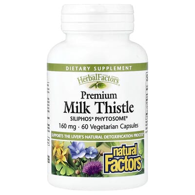 Herbal Factors®, Premium Milk Thistle, 160 mg, 60 Vegetarian Capsules