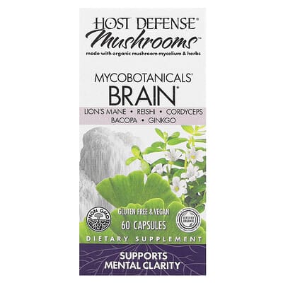 Грибы MycoBotanicals Brain, 60 капсул