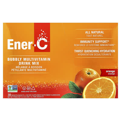 Ener-C витаминный напиток с витамином C, апельсин, 30 пакетиков, 8.67 g каждый