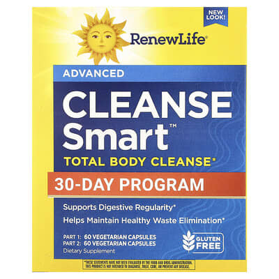 Cleanse Smart™ Total Body Cleanse, 2 Bottles, 60 Vegetarian Capsules Each