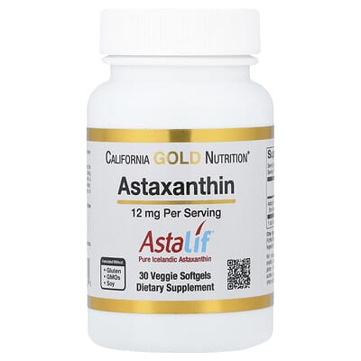 Astaxanthin, Astalif® Pure Icelandic, 12 mg, 30 Veggie Softgels