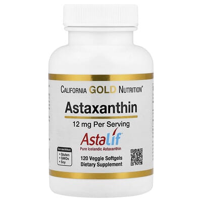 Astaxanthin, Astalif® Pure Icelandic, 12 mg, 120 Veggie Softgels