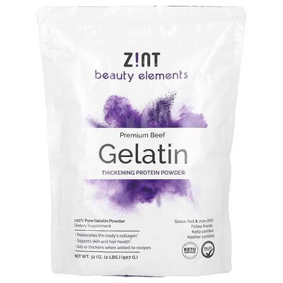 Gelatin Thickening Protein Powder, Premium Beef, 2 lbs (907 g)