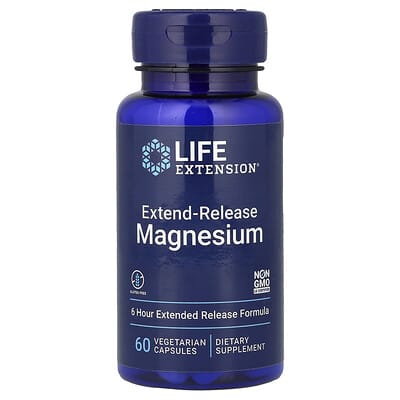 Magnesium, Extend-Release , 60 Vegetarian Capsules (250 mg per Capsule)