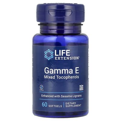 Gamma E Mixed Tocopherols, 60 мягких капсул
