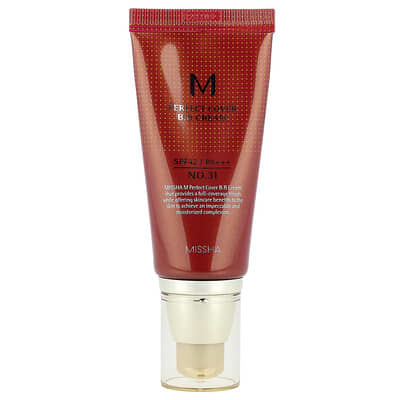 M Perfect Cover B.B Cream, SPF 42 PA+++, No. 31 Golden Beige, 1.69 fl oz (50 ml) BB-крем