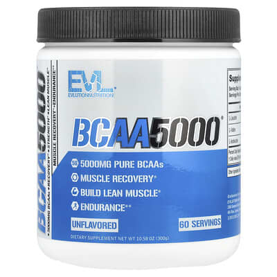 BCAA5000®, Unflavored, 10.58 oz (300 g)