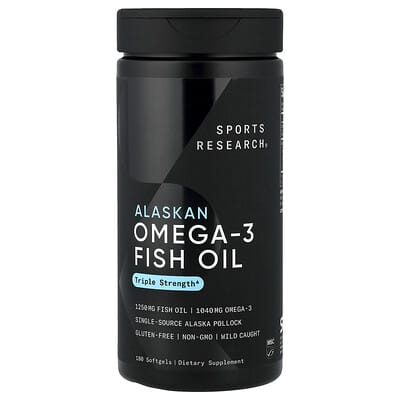 Рыбий жир Alaskan Omega-3, Triple Strength, 180 мягких капсул