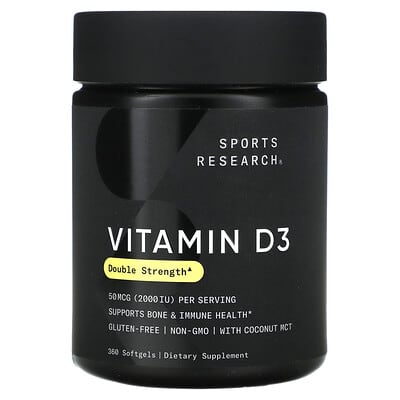 Vitamin D3, 50 mcg (2,000 IU), 360 Softgels
