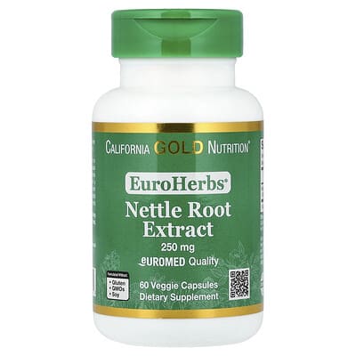 EuroHerbs®, Nettle Root Extract, Euromed Quality, 250 mg, 60 Veggie Capsules
